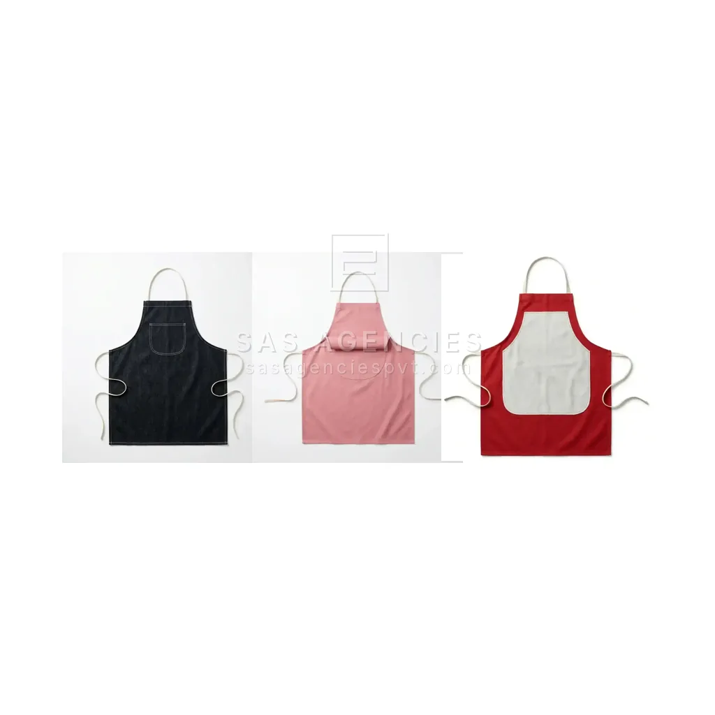 SAS custom work aprons — build to your spec in any color, fabric and GSM