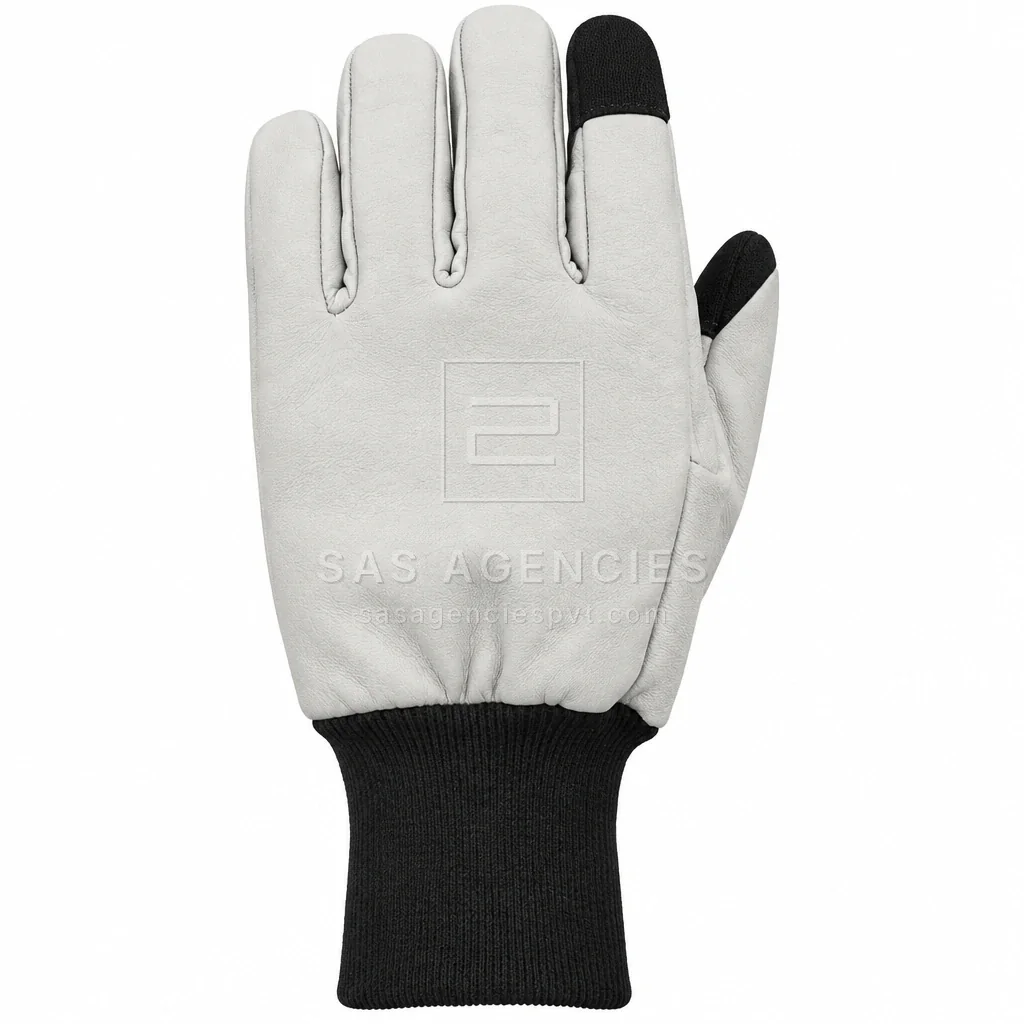 SAS T-1010 — Sheep Leather Freezer Glove · Touchscreen, back of hand