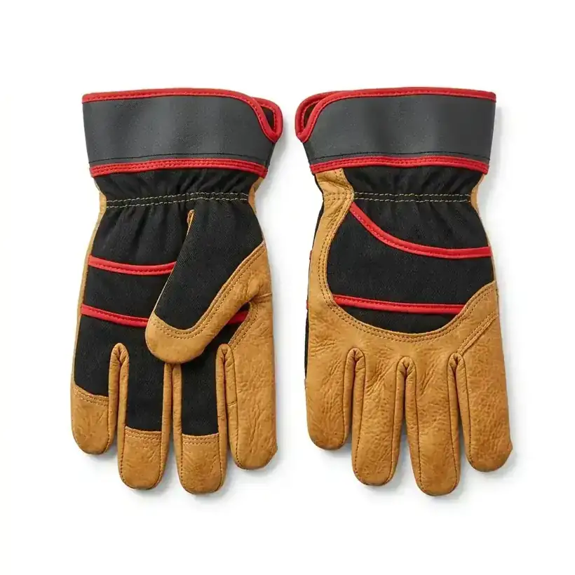 SAS WRK-8006 — Buffalo Grain · Black Twill · Red Piping