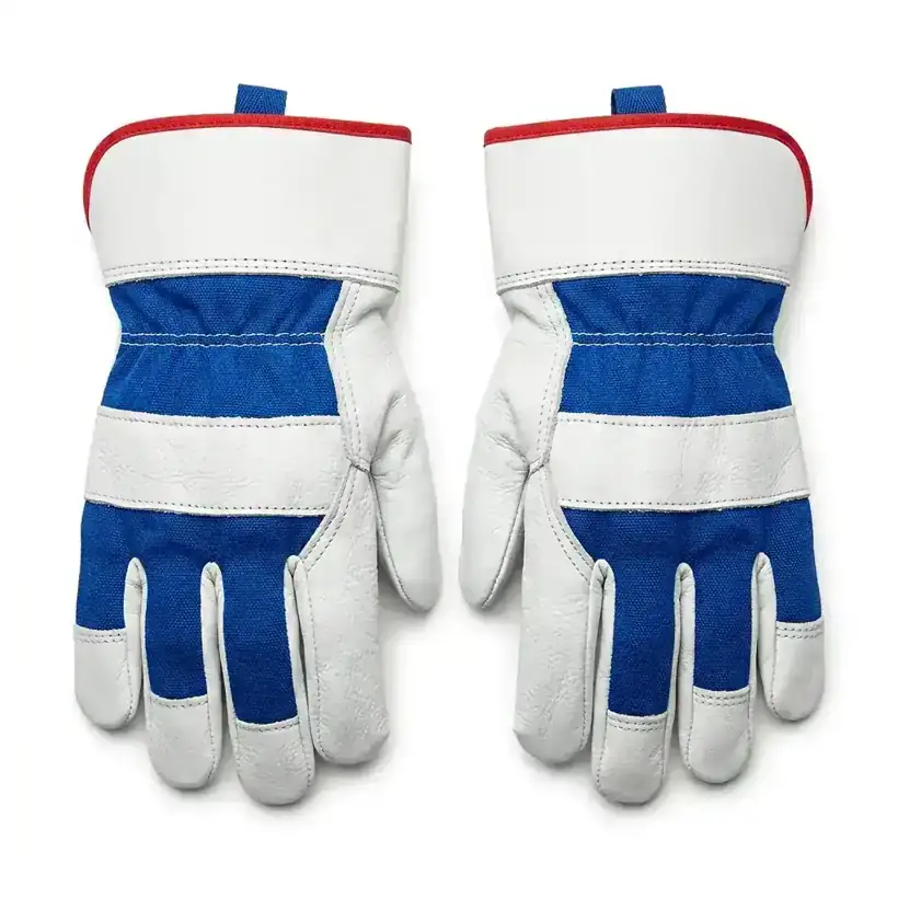 SAS WRK-8007 — Full-Grain Cow · White + Blue Textile