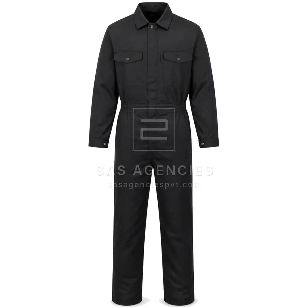 SAS 9066 Basic Work Coverall — Black — coverall manufacturer Pakistan